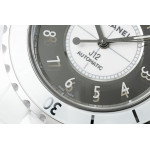 J12 38mm Ceramic White/Grey Dial Bracelet A2892