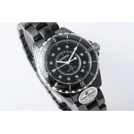 J12 38mm Ceramic Black Dial Diamonds Marker Bracelet A2892