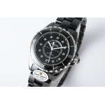 J12 38mm Ceramic Black Dial Diamonds Marker Bracelet A2892