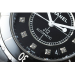 J12 38mm Ceramic Black Dial Diamonds Marker Bracelet A2892