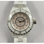 J13 33mm 1:1 Best Edition White Korea Ceramic Pink No Date Diamonds Dial on Bracelet XF Swiss Quartz