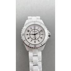 J12 33mm White Ceramic 1:1 Best Edition White Dial Number Markers on Bracelet HTF A12.2