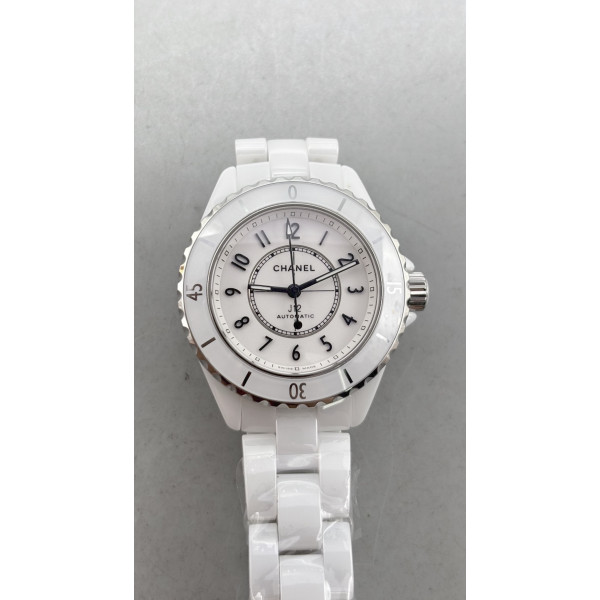 J12 33mm White Ceramic 1:1 Best Edition White Dial Number Markers on Bracelet HTF A12.2
