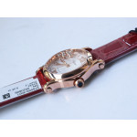 Happy Sport 36mm RG 1:1 Best Edition White Dial on Red Leather Strap A2892 ZF