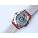 Happy Sport 36mm RG 1:1 Best Edition White Dial on Red Leather Strap A2892 ZF