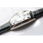 Casablanca 8880 Automatique SS 1:1 Best Edition White Textured Dial on Black Leather Strap A2824