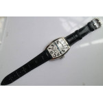 Casablanca 8880 Automatique SS 1:1 Best Edition White Textured Dial on Black Leather Strap A2824