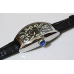 Casablanca 8880 Automatique SS 1:1 Best Edition Black Textured Dial on Black Leather Strap A2824