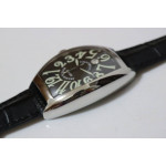 Casablanca 8880 Automatique SS 1:1 Best Edition Black Textured Dial on Black Leather Strap A2824