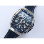 Vanguard V45 Yachting SS 1:1 Best Edition Blue Textured Dial Blue Gummy Strap A2824 ABF 