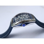 Vanguard V45 Yachting SS 1:1 Best Edition Blue Textured Dial Blue Gummy Strap A2824 ABF 