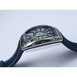 Vanguard V45 Yachting SS 1:1 Best Edition Blue Textured Dial Blue Gummy Strap A2824 ABF 