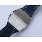 Vanguard V45 Yachting SS 1:1 Best Edition Blue Textured Dial Blue Gummy Strap A2824 ABF 