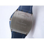 Vanguard V45 Yachting Full DIamonds SS 1:1 Best Edition Blue Textured Dial on Blue Gummy Strap A2824 ABF