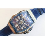 Vanguard V45 SS Best Edition Blue Textured Dial on Blue Rubber Strap MIYOTA 9015 ZF