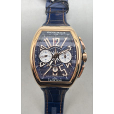 Vanguard Chrono RG 1:1 Best Edition Blue Textured Dial on Blue Gummy Strap ABF A7750