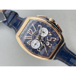 Vanguard Chrono RG 1:1 Best Edition Blue Textured Dial on Blue Gummy Strap ABF A7750