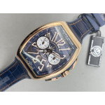 Vanguard Chrono RG 1:1 Best Edition Blue Textured Dial on Blue Gummy Strap ABF A7750