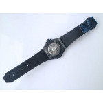 Big Bang Sang Bleu DLC Ti 1:1 Best Edition Blue Skeletonal Dial On Blue Gummy Strap Asian HB1213 V2 WWF