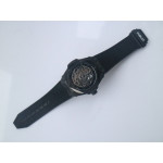 Big Bang Sang Bleu DLC Ti 1:1 Best Edition Black Skeletonal Dial On Black Gummy Strap Asian HB1213 V2 WWF