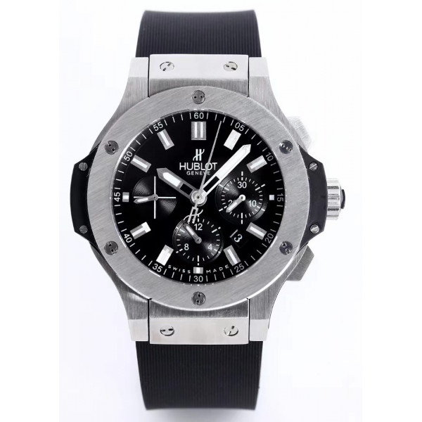 Big Bang Evolution 44mm SS Black Dial Rubber Strap A7750 Mod HBF