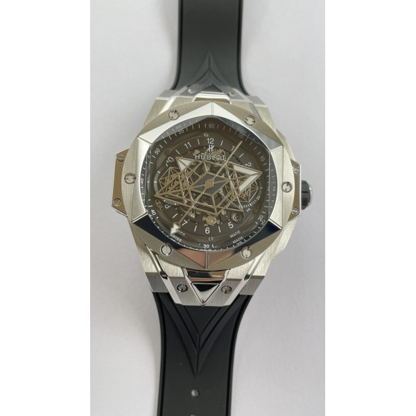 Big Bang Sang Bleu II Chrono HRF SS Black Dial 7750