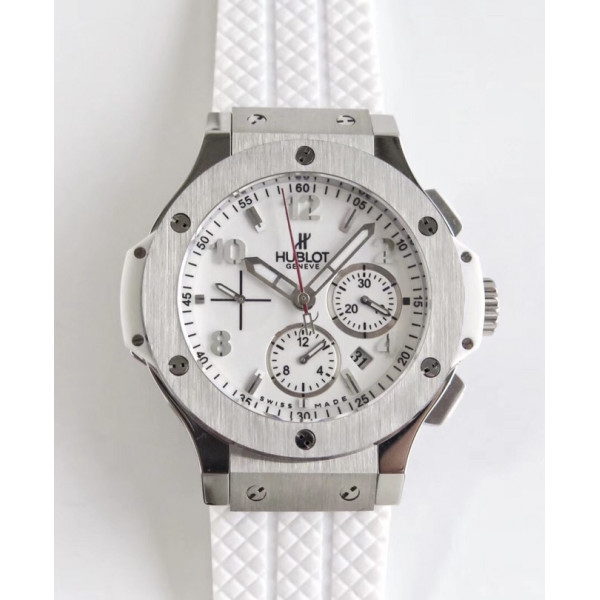 Big Bang Evolution 44mm SS White Dial Rubber Strap A7750 Mod HBF