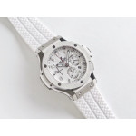 Big Bang Evolution 44mm SS White Dial Rubber Strap A7750 Mod HBF