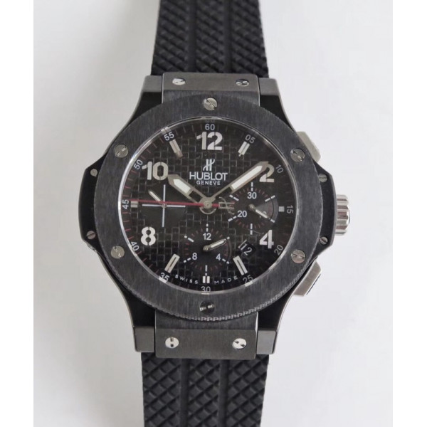 Big Bang Evolution 44mm Ceramic Black Dial Rubber Strap A7750 Mod HBF