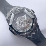 Big Bang Sang Bleu II Black Ceramic Best Edition on Black Rubber Strap A1240 ZF