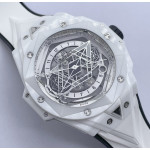 Big Bang Sang Bleu II White Ceramic Best Edition on White Rubber Strap A1240 ZF