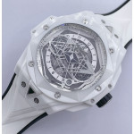 Big Bang Sang Bleu II White Ceramic Best Edition on White Rubber Strap A1240 ZF