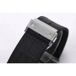 Classic Fusion 42mm SS 1:1 Best Edition Grey Dial On Black Gummy Strap Asian HB1112 WWF