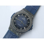 Classic Fusion 45mm SS Engravings Case Best Edition Blue Dial on Blue Gummy Strap A2892 SRF