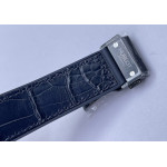 Classic Fusion 42mm Real Black Ceramic 1:1 Best Edition Blue Dial on Blue Gummy Strap GSF SW300