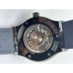 Classic Fusion 42mm Real Black Ceramic 1:1 Best Edition Blue Dial on Blue Gummy Strap GSF SW300