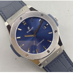 Classic Fusion 45mm Titanium 1:1 Best Edition Blue Dial Blue Gummy Strap WWF Asian HB1112