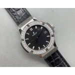 Classic Fusion 33mm SS 1:1 Best Edition Black Dial Diamonds Bezel Gummy Strap Swiss Classic Fusion 33mm SS 1:1 Best Edition Black Dial Diamonds Bezel Gummy Strap Swiss