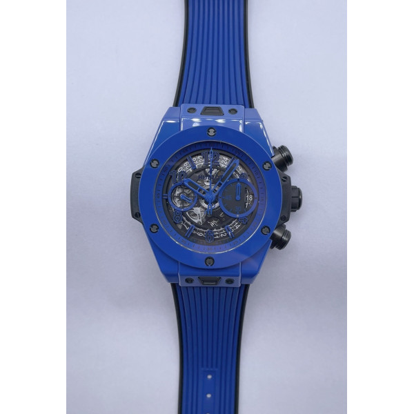 Big Bang Unico Blue Magic Ceramic 1:1 Best Edition Skeleton Dial Blue Rubber Strap A1280 ZF