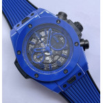 Big Bang Unico Blue Magic Ceramic 1:1 Best Edition Skeleton Dial Blue Rubber Strap A1280 ZF