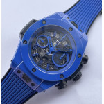 Big Bang Unico Blue Magic Ceramic 1:1 Best Edition Skeleton Dial Blue Rubber Strap A1280 ZF