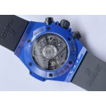 Big Bang Unico Blue Magic Ceramic 1:1 Best Edition Skeleton Dial Blue Rubber Strap A1280 ZF