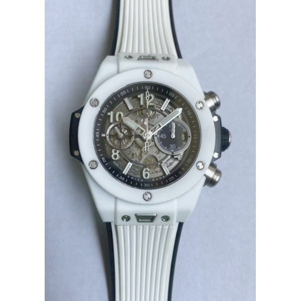 Big Bang Unico White Magic Ceramic 1:1 Best Edition Skeleton Dial White Rubber Strap A1280 ZF