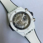 Big Bang Unico White Magic Ceramic 1:1 Best Edition Skeleton Dial White Rubber Strap A1280 ZF