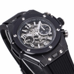 Big Bang Unico Black Magic Ceramic 1:1 Best Edition Skeleton Dial Black Rubber Strap A1280 ZF