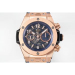 Hublot Big Bang Unico RG 1:1 Best Edition Blue Skeleton Dial Blue Rubber Strap A1280 ZF 