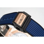 Hublot Big Bang Unico RG 1:1 Best Edition Blue Skeleton Dial Blue Rubber Strap A1280 ZF 