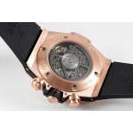 Hublot Big Bang Unico RG 1:1 Best Edition Blue Skeleton Dial Black Rubber Strap A1280 ZF