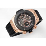 Hublot Big Bang Unico RG Ceramic 1:1 Best Edition Skeleton Dial Black Rubber Strap A1280 ZF