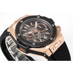 Hublot Big Bang Unico RG Ceramic 1:1 Best Edition Skeleton Dial Black Rubber Strap A1280 ZF